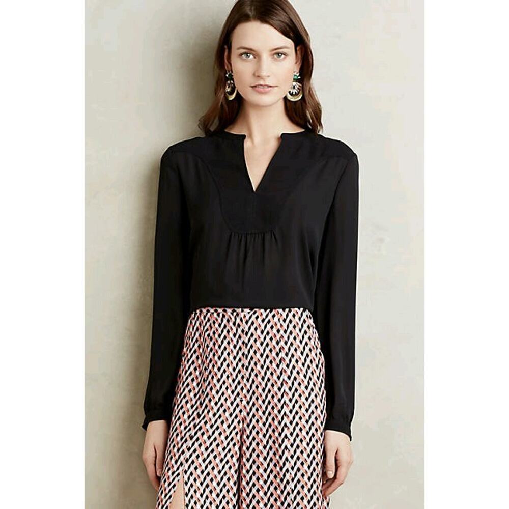NEW Anthropologie Telma Long Sleeve Blouse by HD in Paris $88 Size 6